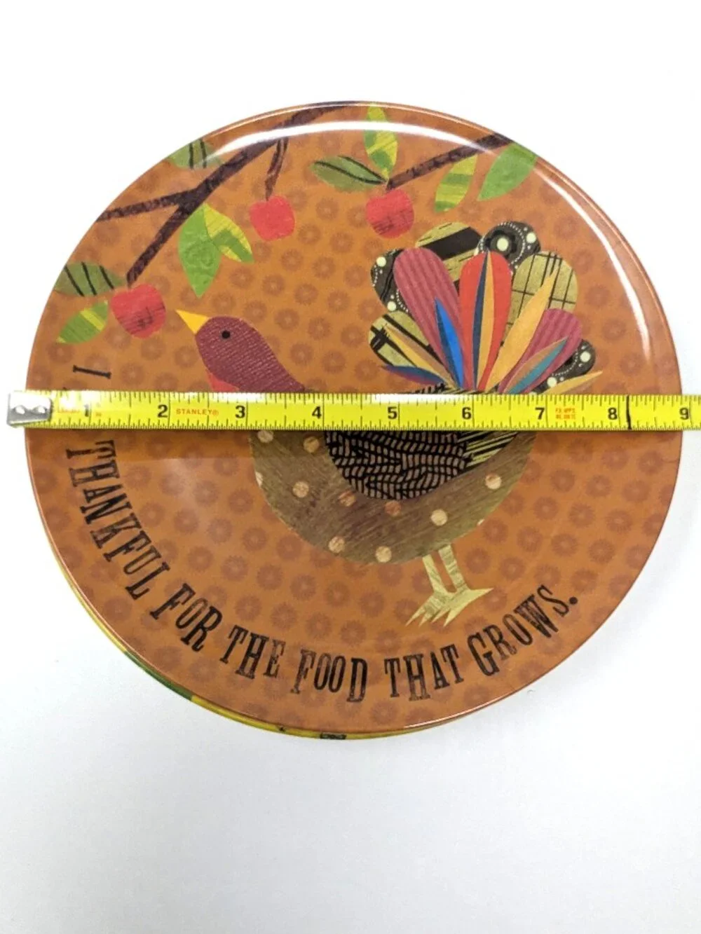 Pottery Barn Kids Thanksgiving Melamine Plates Turkey Thankful For Set Of 4
